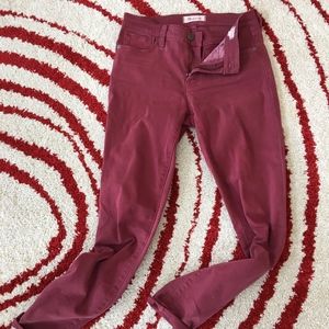 Madewell 9" High Riser Super Skinny Twill Pants